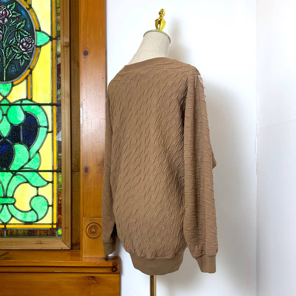 Vintage Western Sweatshirt Sweater with Fringe Studs Smock by Rafael- M - Picture 5 of 11